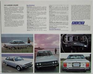 1976 Fiat 131 2-Door Coupe Spec Sheet