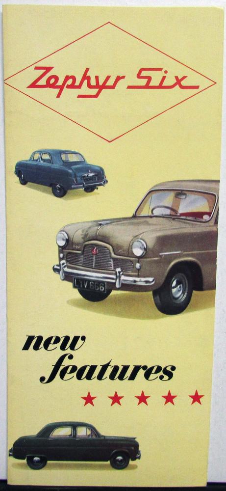 1953 Ford Zephyr Six English Sales Brochure Original