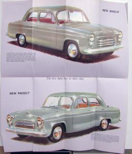 1954 Ford Angelia Prefect English Sales Brochure Poster Original