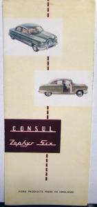 1954 Ford Consul Zephyr Six English Sales Brochure Original