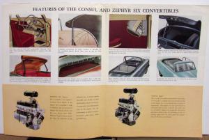 1954 Ford English Consul Zephyr Six Convertible English Brochure Poster Original