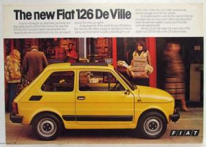 1977 Fiat 126 DeVille Spec Sheet