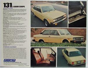 1977 Fiat 131 2-Dr Coupe Spec Sheet