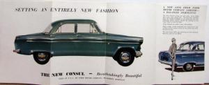 1956 Ford Consul English Specs Sales Brochure Original