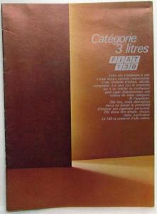 1973-1978 Fiat 130 Categorie 3 Liters Sales Brochure - French Text