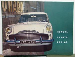 1958 Ford Consul Zephyr Zodiac English Sales Brochure Original