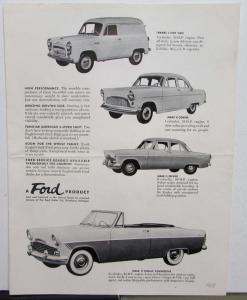 1958 Ford Magic Circle English Thames Zodiac Prefect Squire Sale Brochure Orig