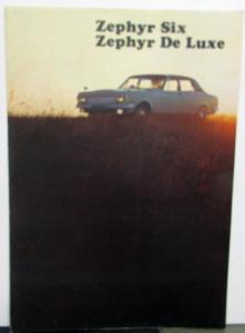 1968 Ford Zephyr 6 De Luxe Enlgish Sales Brochure Poster Original