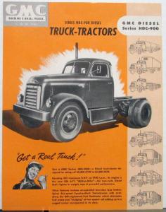 1951 1952 GMC Truck Tractors Diesel Series HDC 900 Sales Brochure Data Sheet