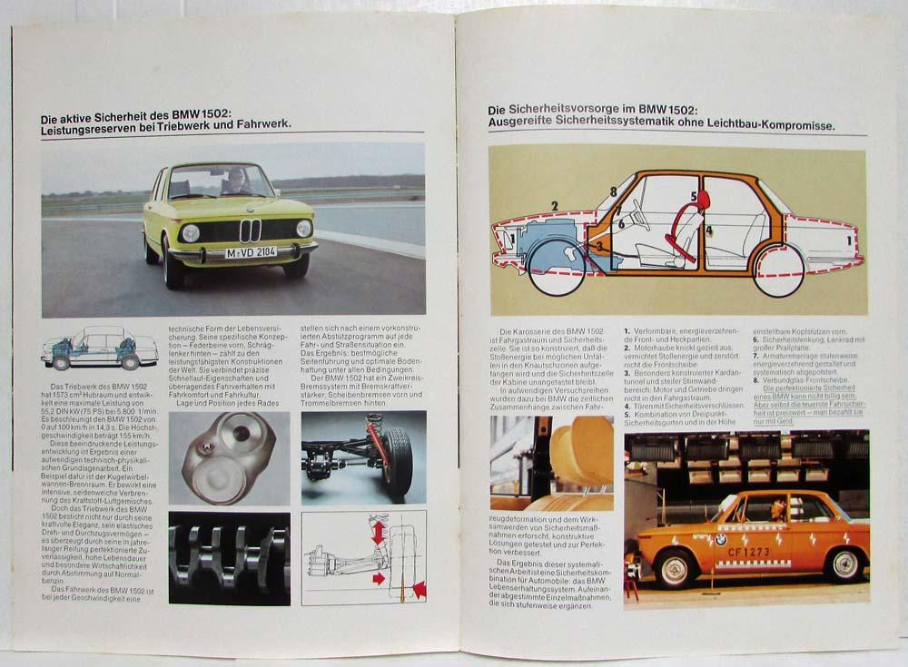 1976 BMW 1502 Sales Brochure - German Text