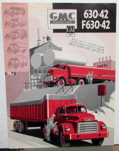 1952 GMC 630 42 & F630 42 Gas Truck 426 Engine Sales Brochure Folder Orig