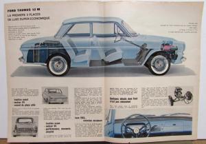 1966 1967 1968 1969 1970 Ford Taunus 12M German French Text Sales brochure orig