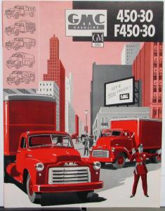1952 GMC 450 30 & F450 30 Series Gas Truck 302 Engine Sale Brochure RED Folder