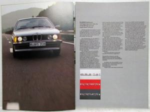 1981 BMW 628CSi 633CSi 635CSi Prestige Sales Brochure