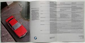 1981 BMW 628CSi 633CSi 635CSi Prestige Sales Brochure