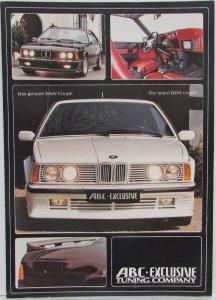 1985 BMW ABC Exclusive Tuning Company Sales Folder