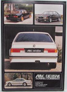 1985 BMW ABC Exclusive Tuning Company Sales Folder