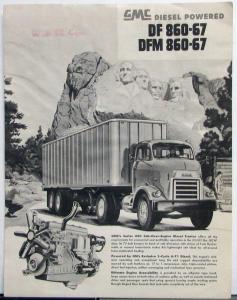 1955 GMC DF & DFM 860-67 Diesel Powered COE Truck Sales Data Sheet Original