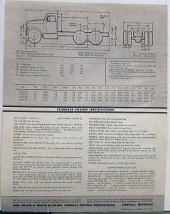 1955 GMC DW & DMW 950-67 Diesel Truck Sales Sales Brochure Data Sheet Original