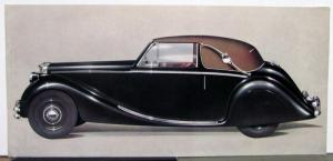 1957 Jaguar Coupe Specifictions Sheet Black Top Up Original