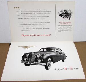 1954 Jaguar Mark VII Sedan Sales Brochure Original