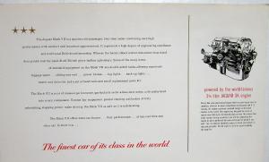 1954 Jaguar Mark VII Sedan Sales Brochure Original