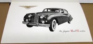 1954 Jaguar Mark VII Sedan Sales Brochure Original