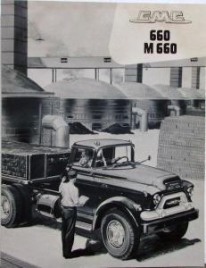 1956 GMC 660 & M 660 Trucks 503 Cyl Gas Engine Sales Brochure Folder Original