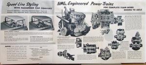 1956 GMC 660 & M 660 Trucks 503 Cyl Gas Engine Sales Brochure Folder Original