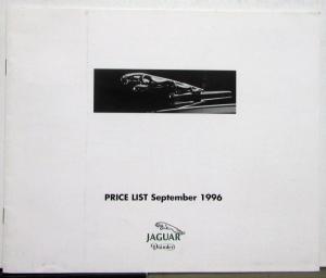 1996 Jaguar Daimler Price List British Pounds Sales Brochure Original