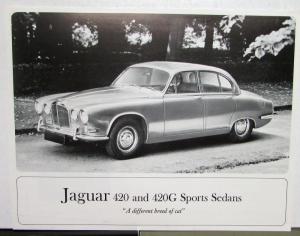 1967 Jaguar 420 420G Sedan Sales Sheet Original