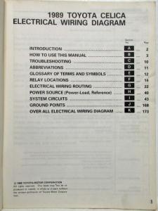 1989 Toyota Celica Electrical Wiring Diagram