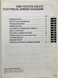 1990 Toyota Celica Electrical Wiring Diagram