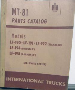 1949 1950 1951 1952 International Trucks LF 190 191 192 194 195 Parts Book