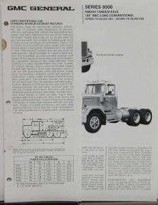 1979 GMC General Series 9500 N9E064 Truck Features Equipment Folder Original