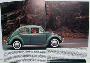 1963 Volkswagen VW Dealer Prestige Large Color Sales Brochure Beetle Rare