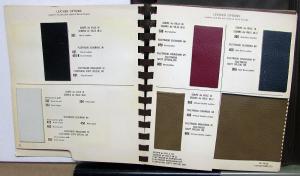 1968 Cadillac Dealer Album Upholstery Samples Insert Fabric & Color Options