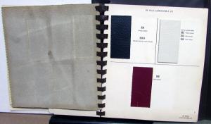 1968 Cadillac Dealer Album Upholstery Samples Insert Fabric & Color Options