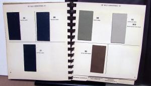 1968 Cadillac Dealer Album Upholstery Samples Insert Fabric & Color Options