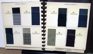 1968 Cadillac Dealer Album Upholstery Samples Insert Fabric & Color Options