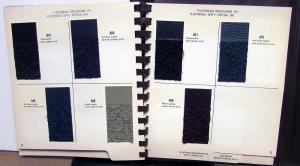 1968 Cadillac Dealer Album Upholstery Samples Insert Fabric & Color Options