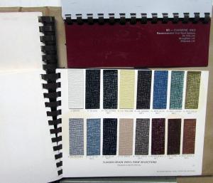 1978 Cadillac Dealer Album Salesmens Merchandising Guide Data Upholstery Paint