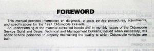 1991 Oldsmobile Bravada Service Shop Repair Manual