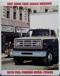 1981 GMC 6000 7000 Series Medium Diesel Trucks Sales Brochure Original