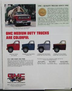 1981 GMC 6000 7000 Series Medium Diesel Trucks Sales Brochure Original