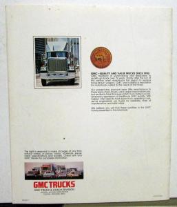 1982 GMC General Heavy Duty Truck Sales Brochure Original