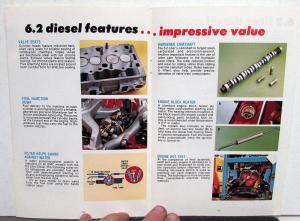 1982 GMC 6.2 Diesel Truck Engine Sales Brochure Original