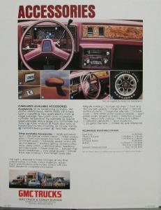 1982 GMC Caballero Truck Sales Brochure Folder Original