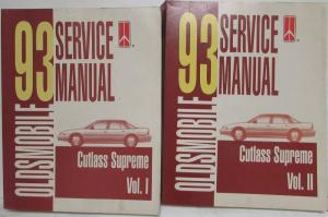 1993 Oldsmobile Cutlass Supreme Service Shop Repair Manual - 2 Volume Set