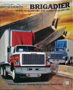 1983 GMC Brigadier Truck EZ Spec Tilt Hood Glider 8000 9500 Sales Brochure Orig